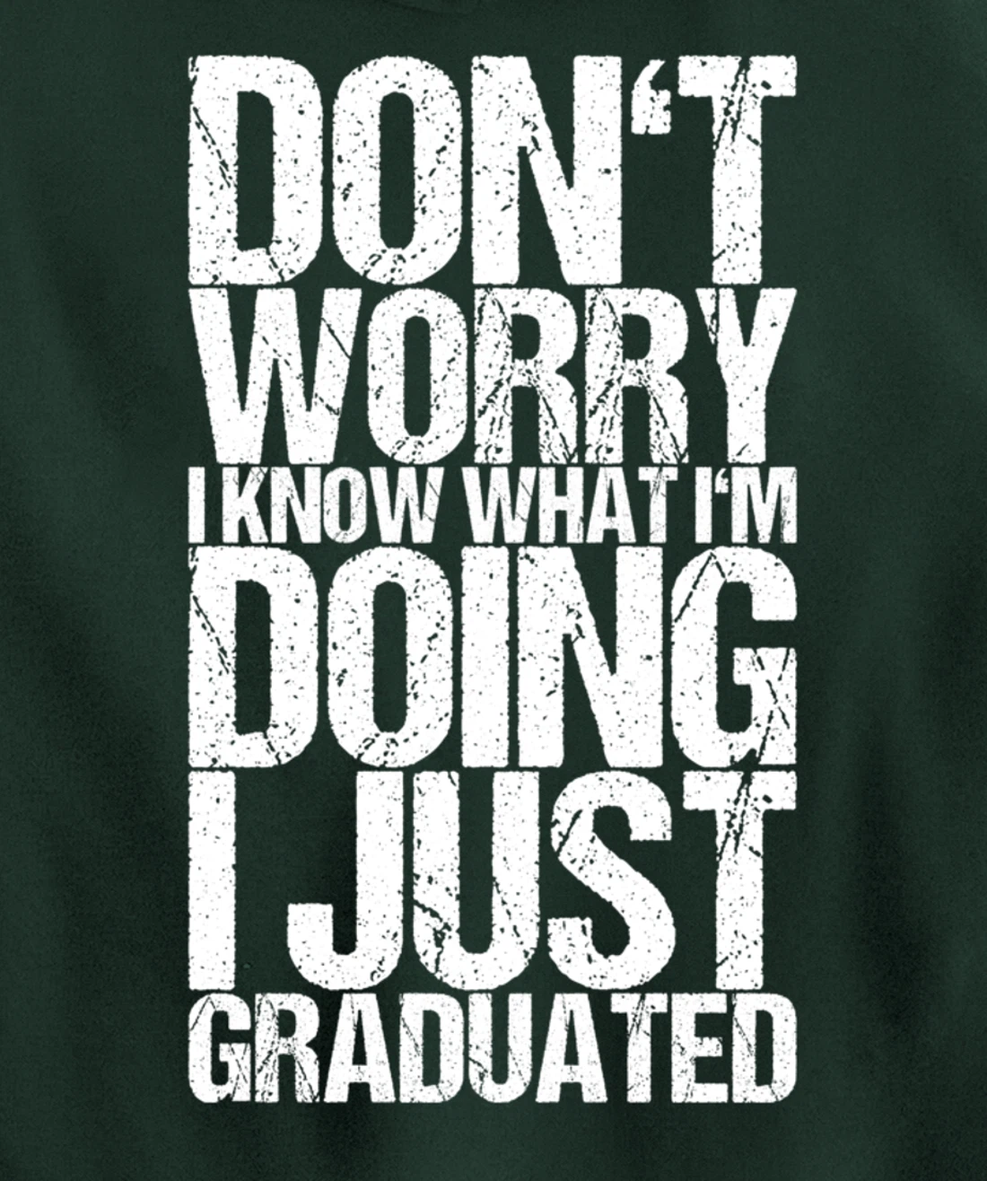 Don't Worry I Know What I'm Doing I Just Graduated Pullover Hoodie