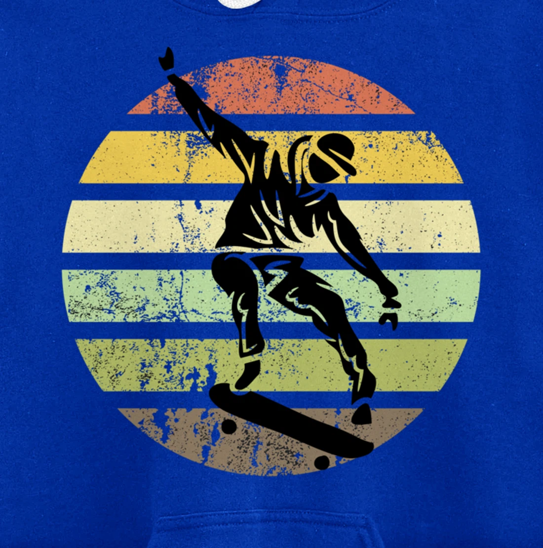 Skateboard Skater Retro Sunset Vintage Pullover Hoodie