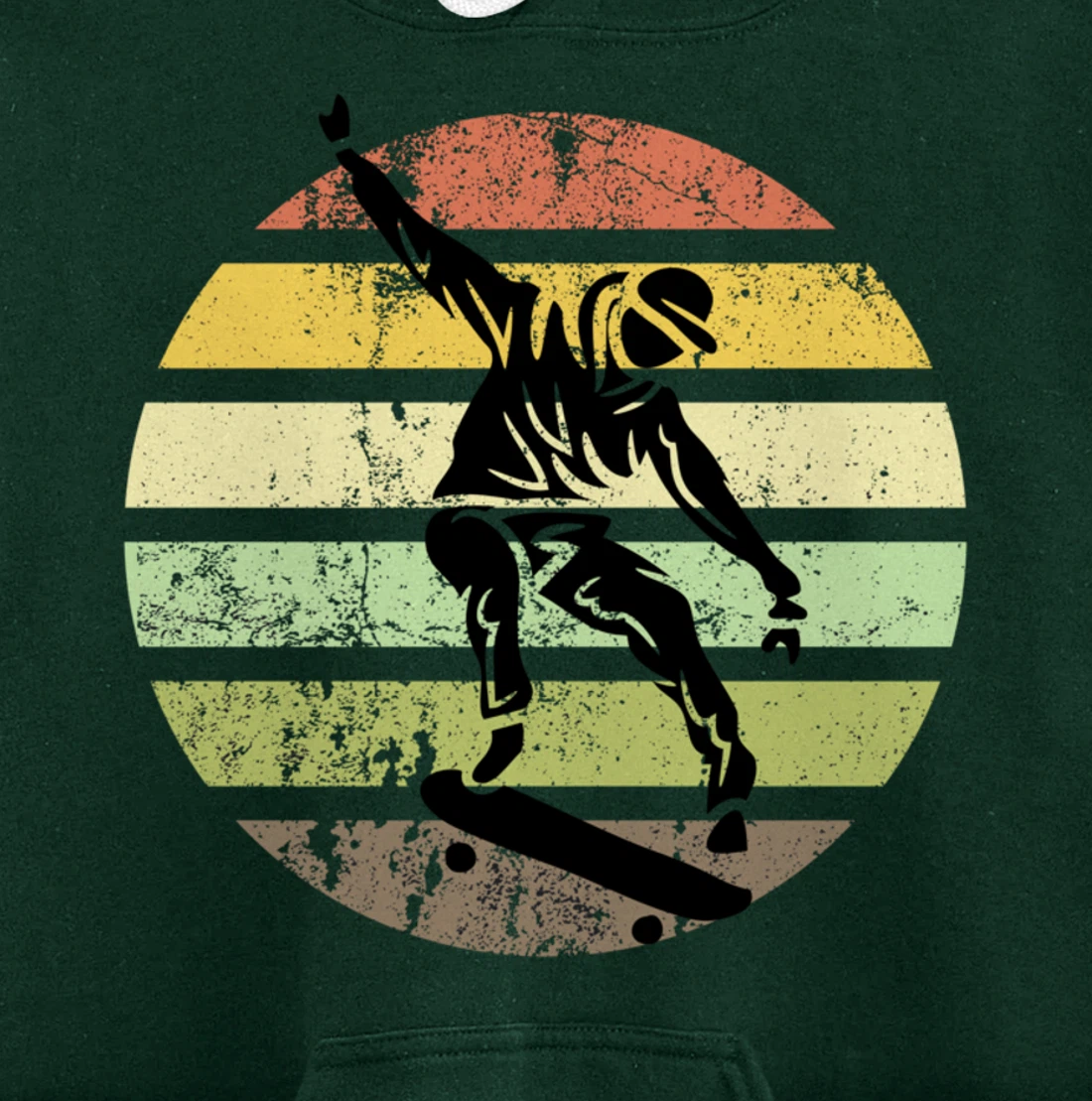 Skateboard Skater Retro Sunset Vintage Pullover Hoodie