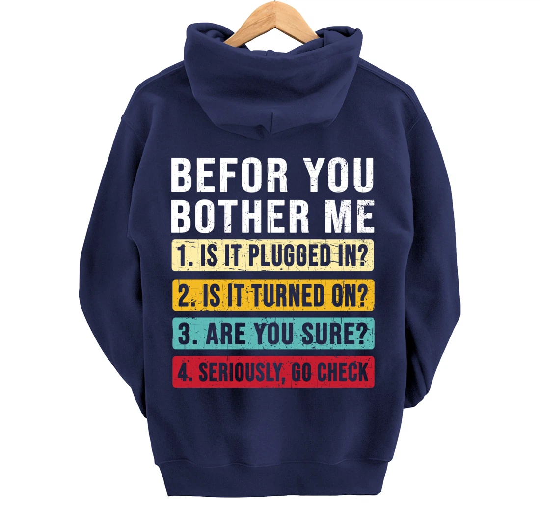 Funny Information Technology Tech | Technical Support Pullover Hoodie