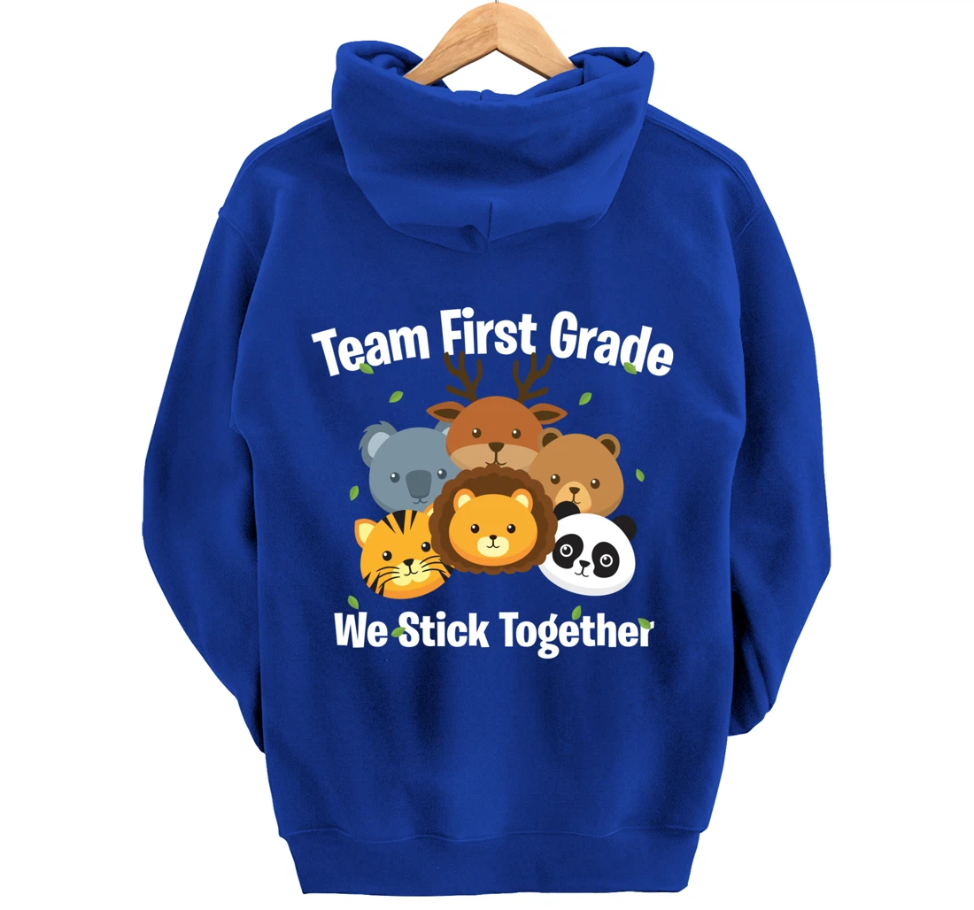 Happy Back To School 2021 Team First Grade We Stick Together Pullover Hoodie