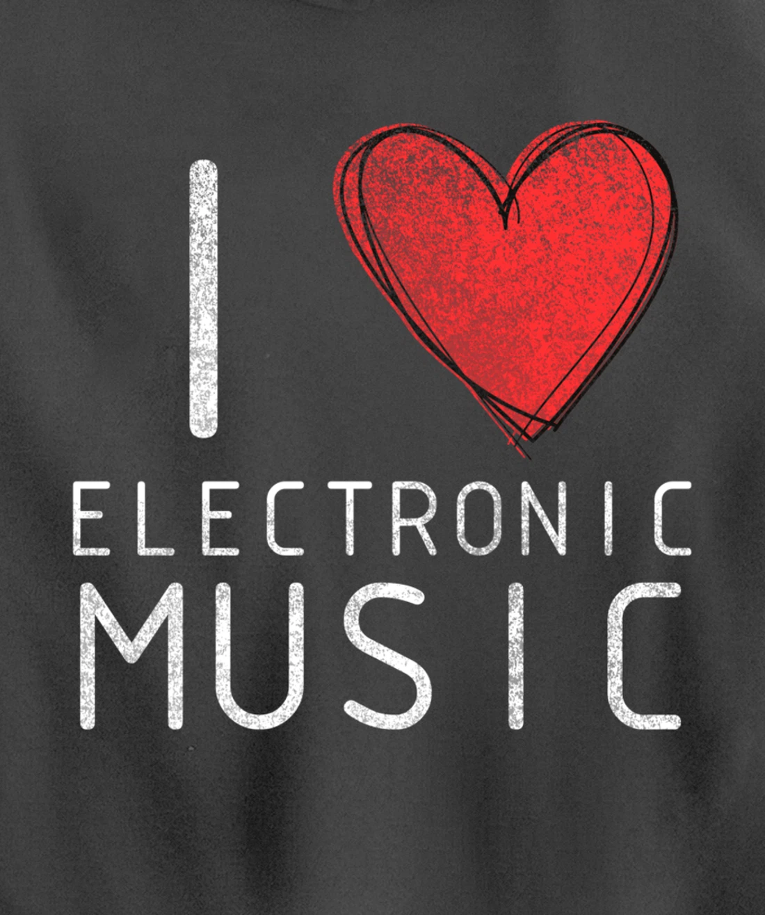 I love techno, techouse, electronic music cool distressed Pullover Hoodie