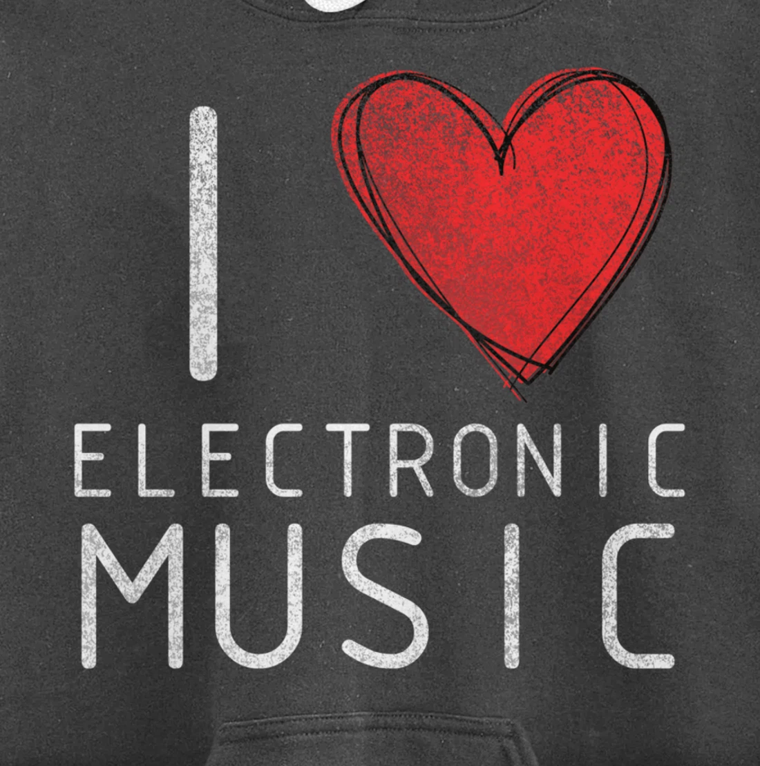 I love techno, techouse, electronic music cool distressed Pullover Hoodie