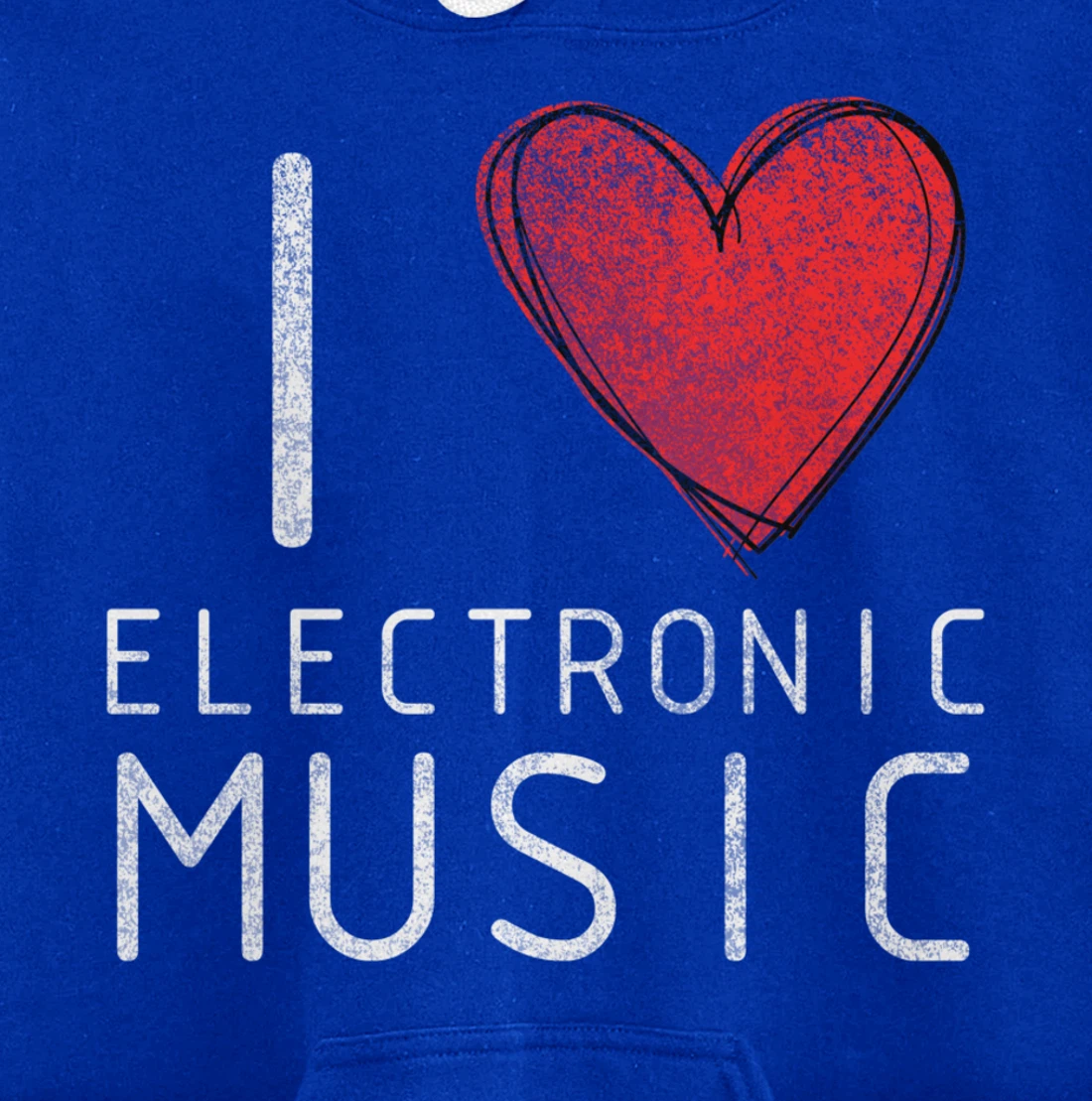 I love techno, techouse, electronic music cool distressed Pullover Hoodie