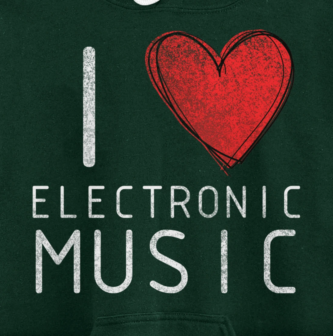 I love techno, techouse, electronic music cool distressed Pullover Hoodie