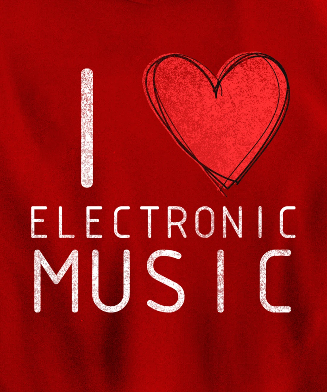 I love techno, techouse, electronic music cool distressed Pullover Hoodie