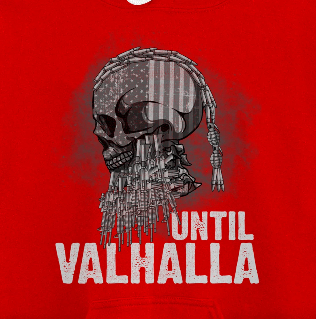 Until Valhalla Viking US Flag Vintage Shirt-Til Valhalla Pullover Hoodie