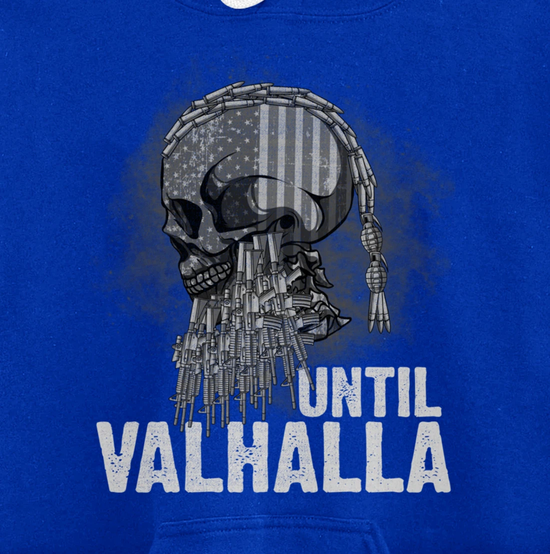 Until Valhalla Viking US Flag Vintage Shirt-Til Valhalla Pullover Hoodie