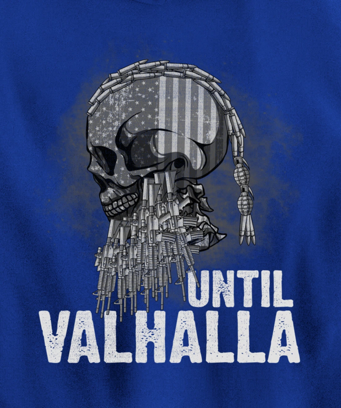 Until Valhalla Viking US Flag Vintage Shirt-Til Valhalla Pullover Hoodie