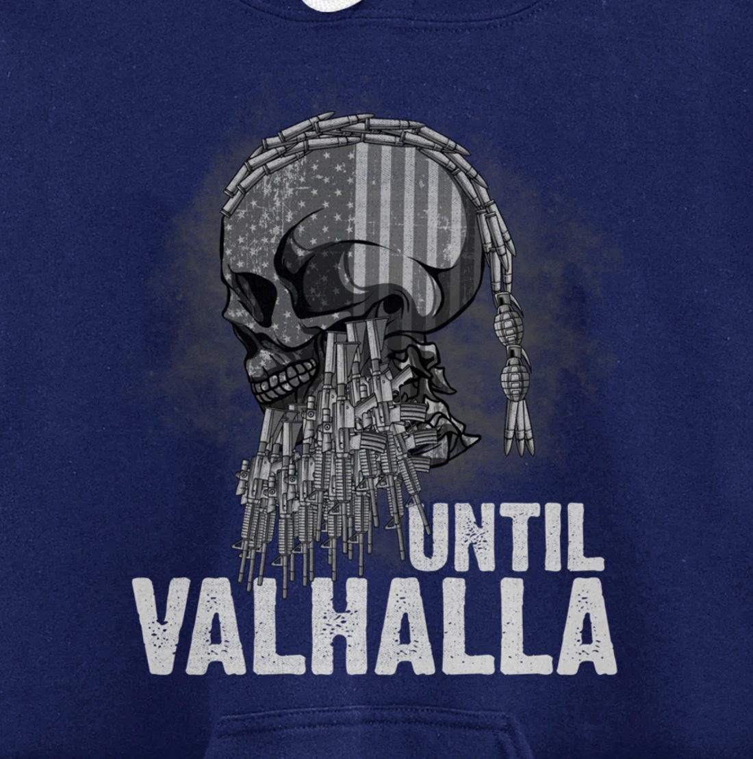 Until Valhalla Viking US Flag Vintage Shirt-Til Valhalla Pullover Hoodie