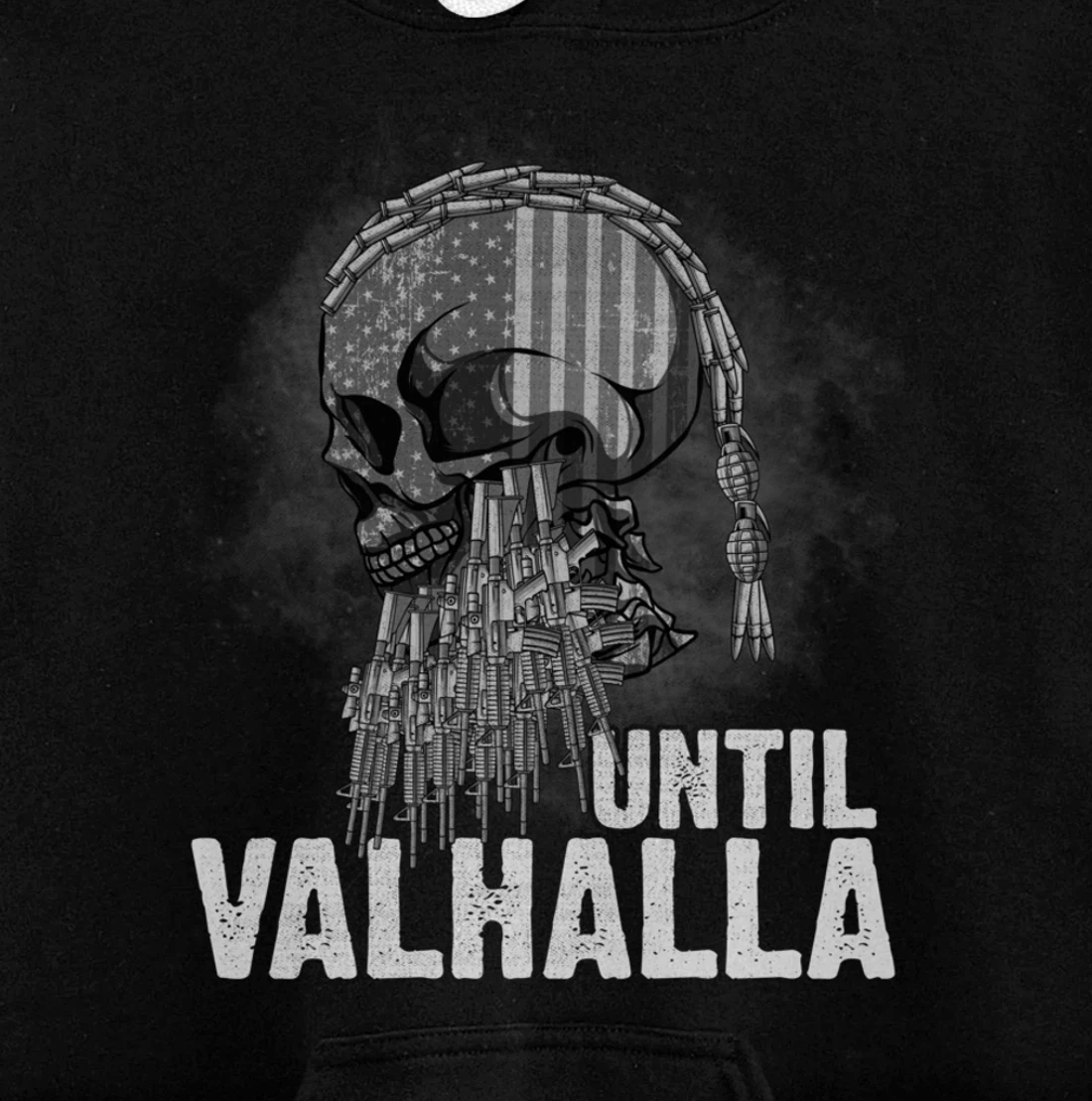 Until Valhalla Viking US Flag Vintage Shirt-Til Valhalla Pullover Hoodie