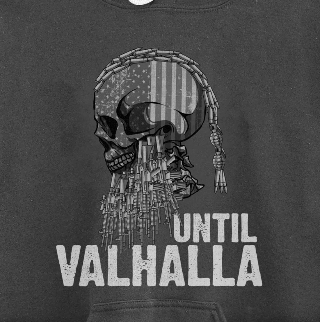 Until Valhalla Viking US Flag Vintage Shirt-Til Valhalla Pullover Hoodie