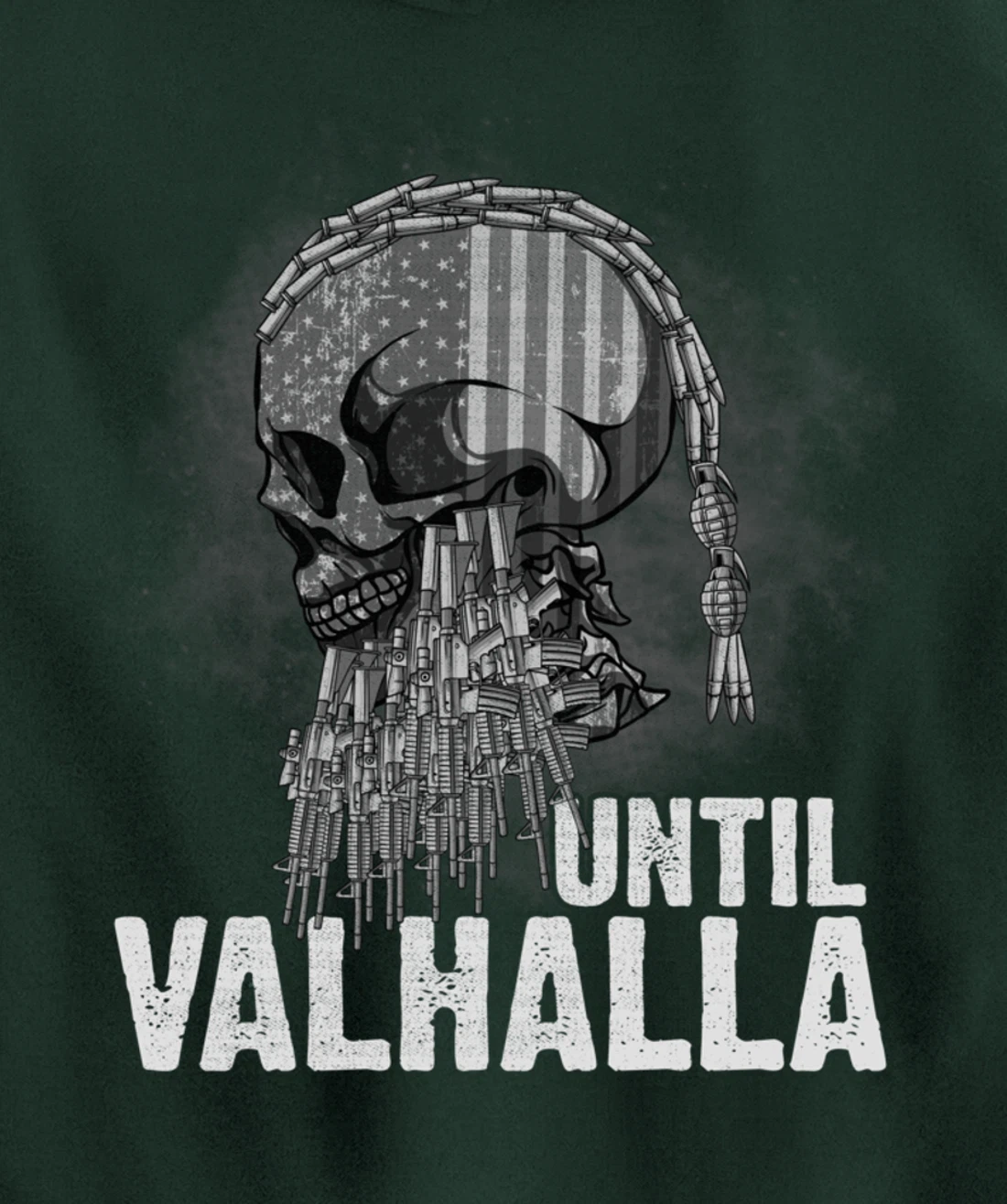 Until Valhalla Viking US Flag Vintage Shirt-Til Valhalla Pullover Hoodie