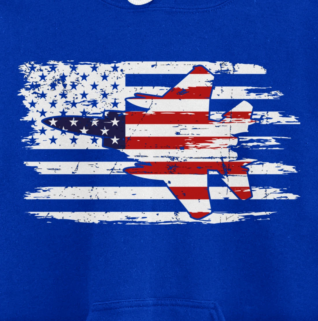 USA F-15 Jet Fighter Airplane Patriotic American Flag Pullover Hoodie
