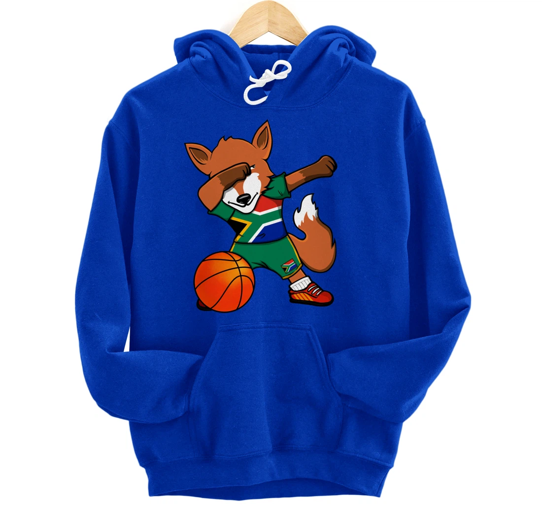 Dabbing Fox South Africa Basketball Fans Jersey Flag Sport Pullover Hoodie