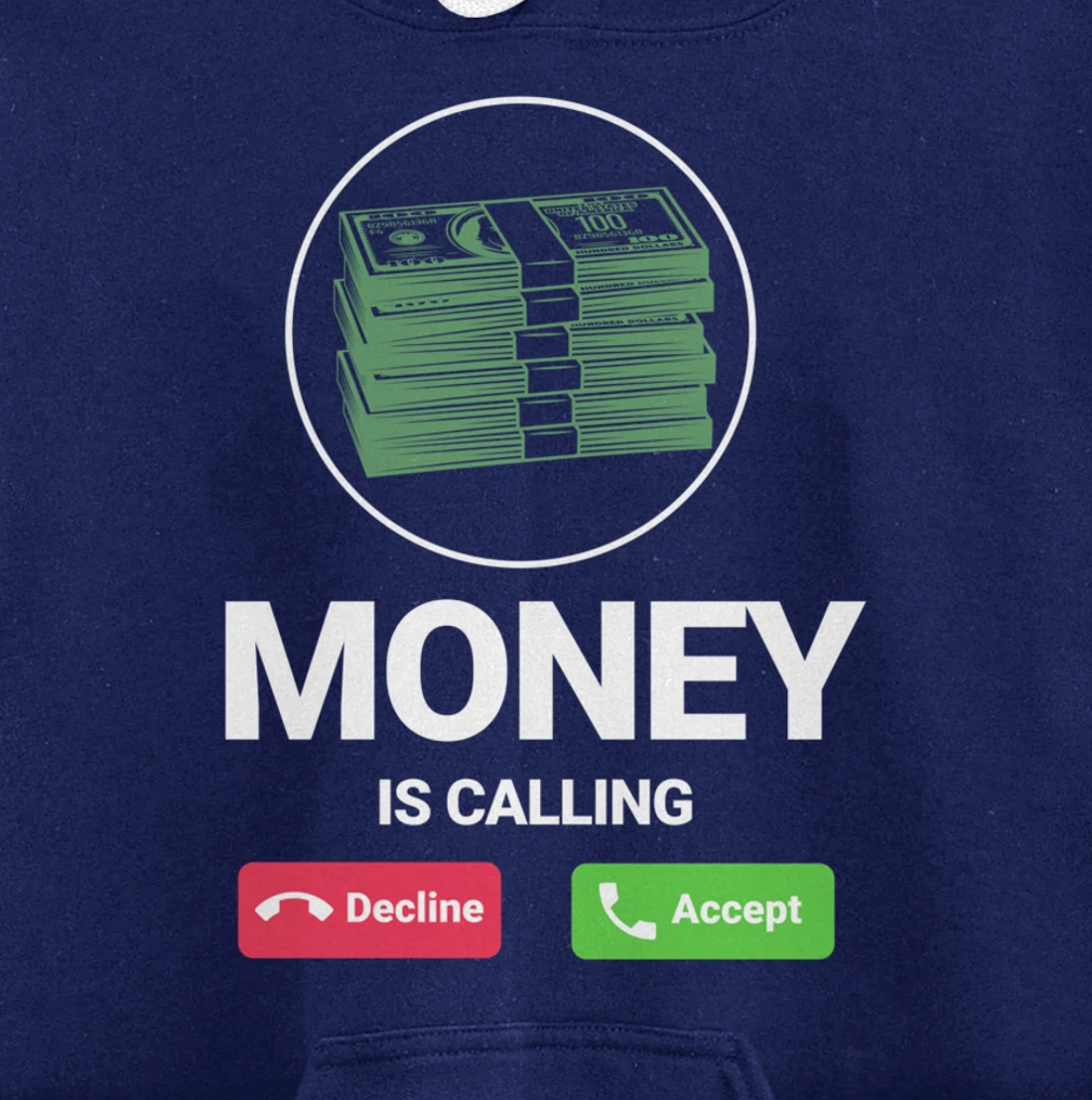 Money Is Calling Funny Business Person Money Lover Design Pullover Hoodie