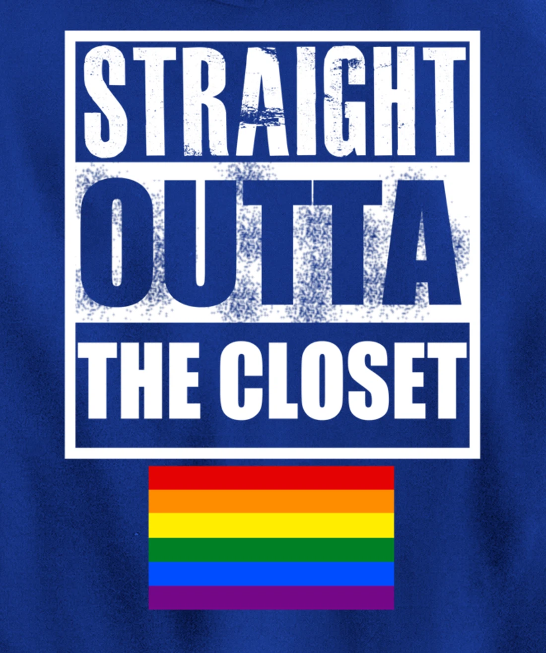 Straight Outta The Closer GAY Rainbow Flag Pullover Hoodie