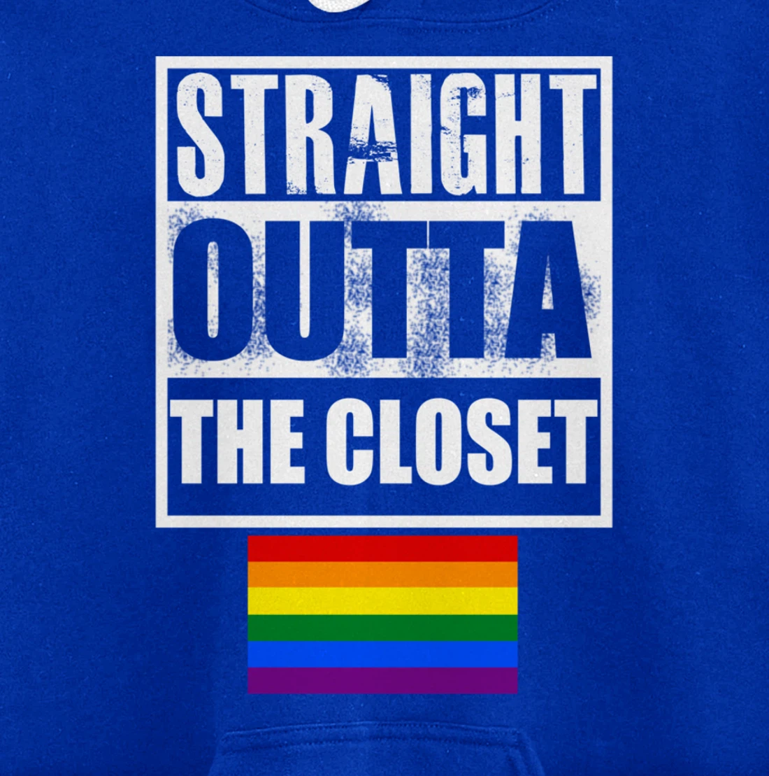 Straight Outta The Closer GAY Rainbow Flag Pullover Hoodie
