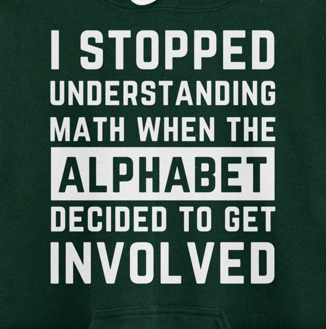 Stopped Understanding Math When Alphabet Got Involved Gift Pullover Hoodie