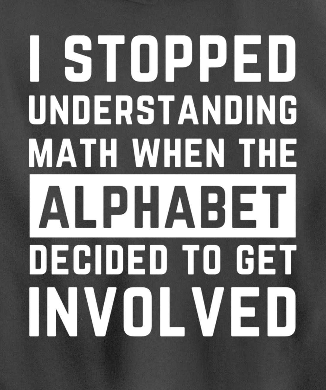 Stopped Understanding Math When Alphabet Got Involved Gift Pullover Hoodie