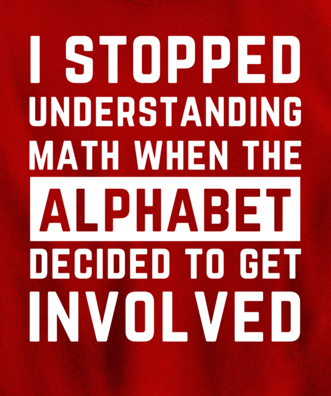 Stopped Understanding Math When Alphabet Got Involved Gift Pullover Hoodie
