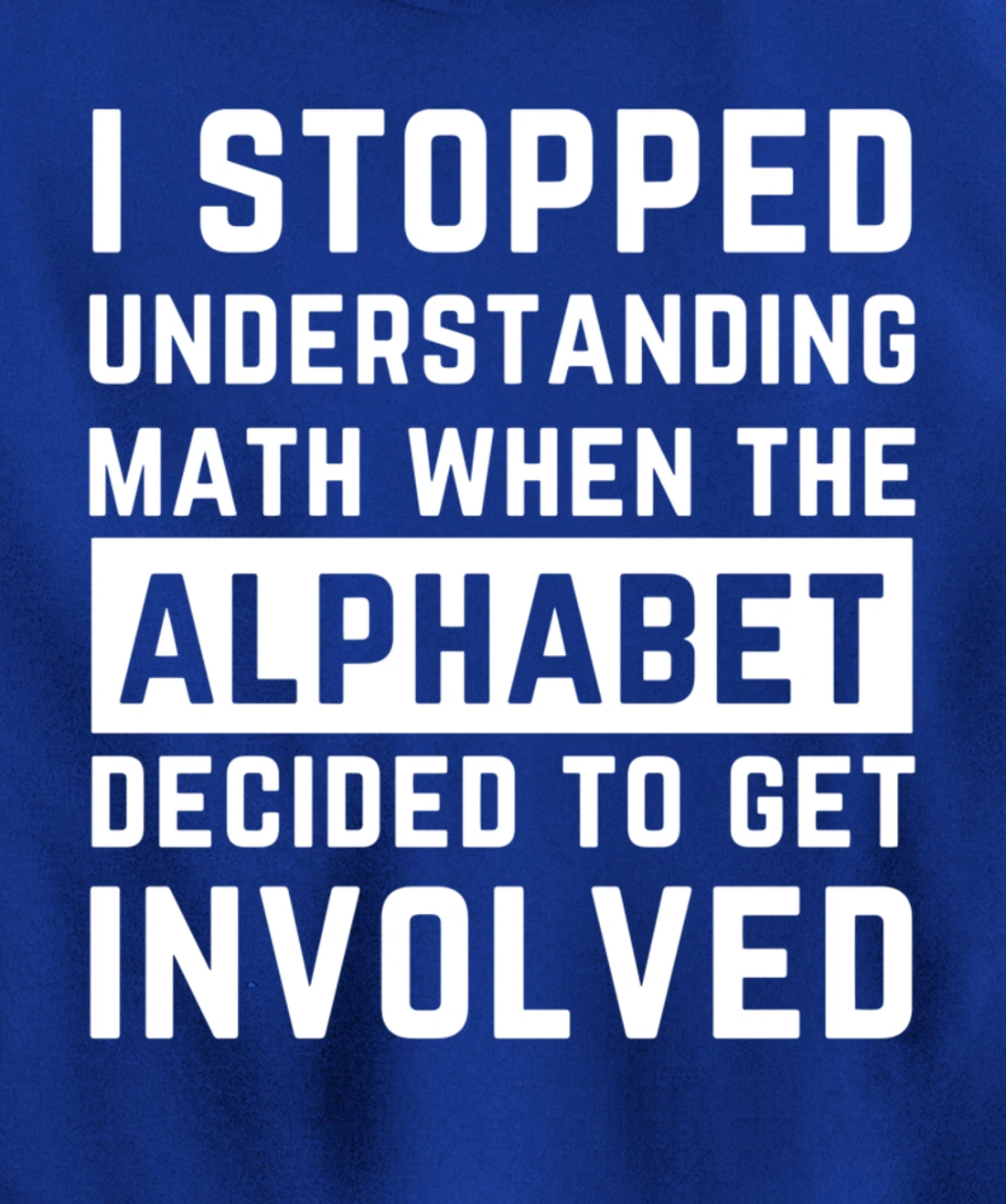 Stopped Understanding Math When Alphabet Got Involved Gift Pullover Hoodie