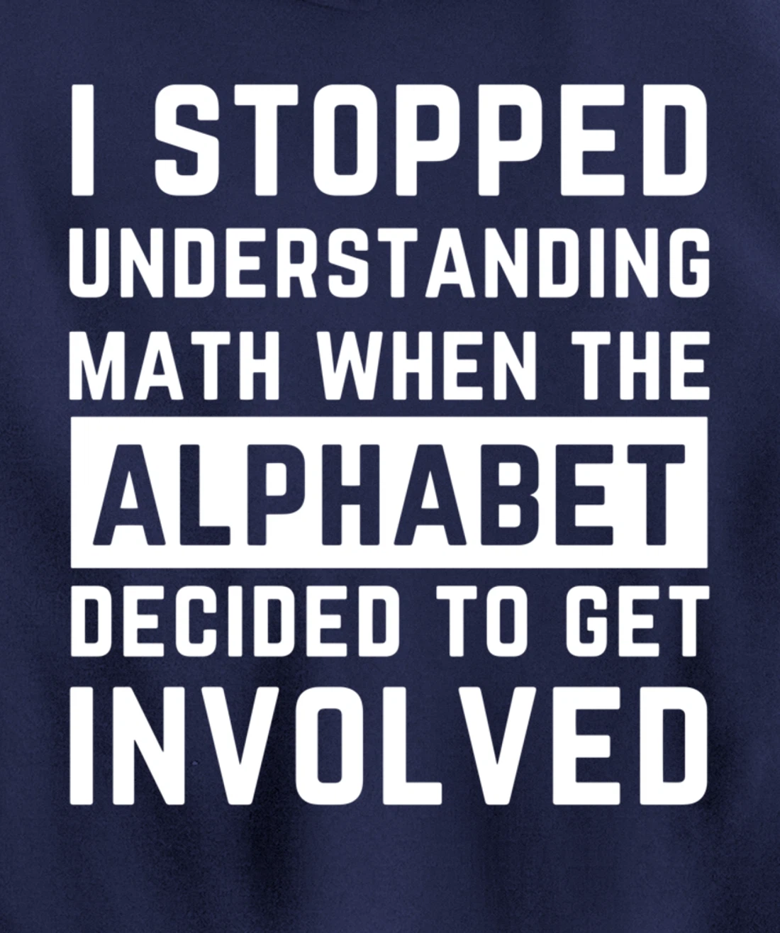Stopped Understanding Math When Alphabet Got Involved Gift Pullover Hoodie