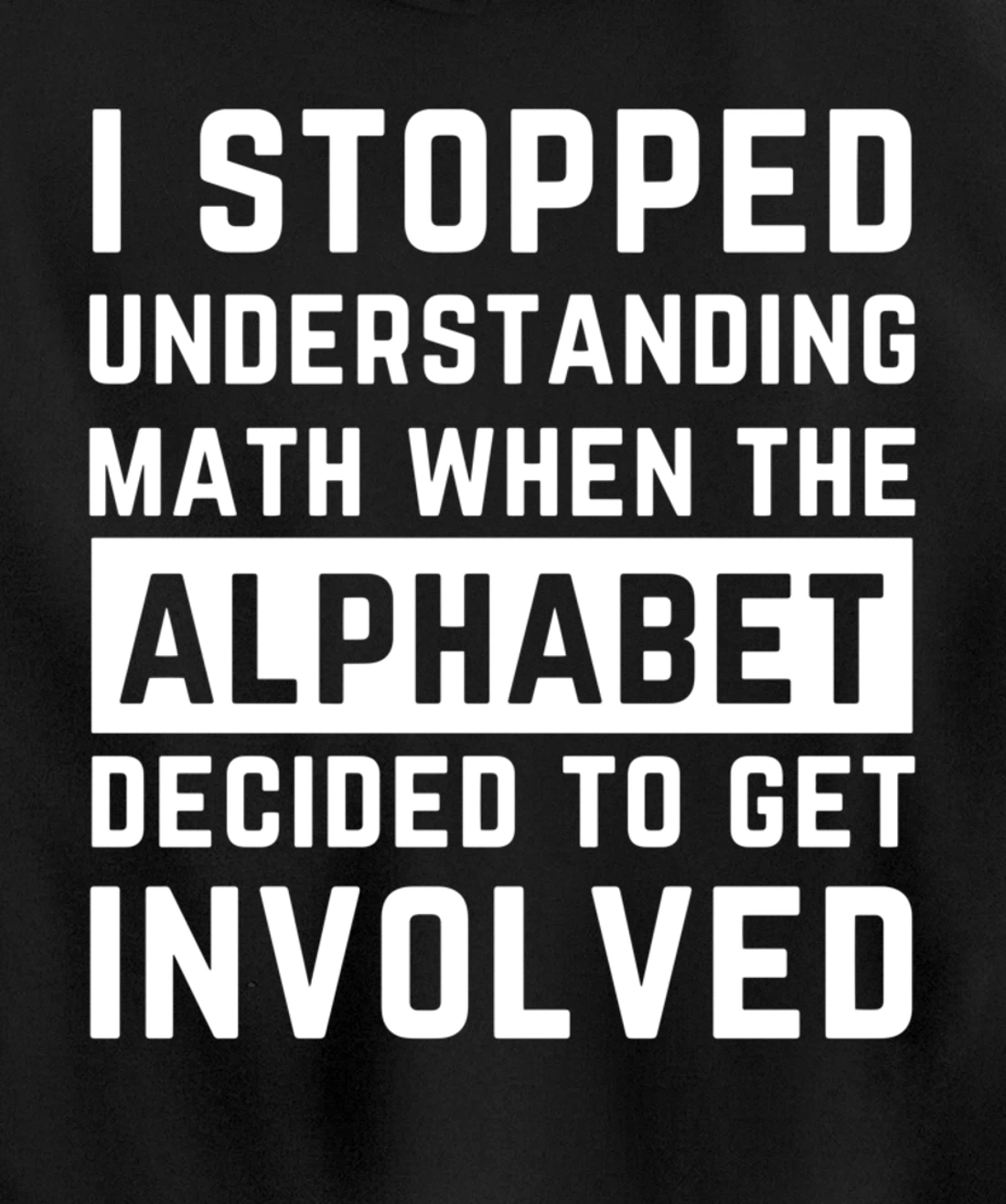 Stopped Understanding Math When Alphabet Got Involved Gift Pullover Hoodie
