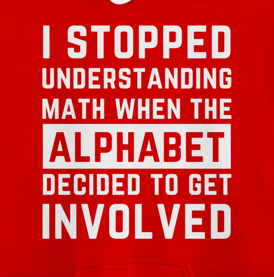 Stopped Understanding Math When Alphabet Got Involved Gift Pullover Hoodie