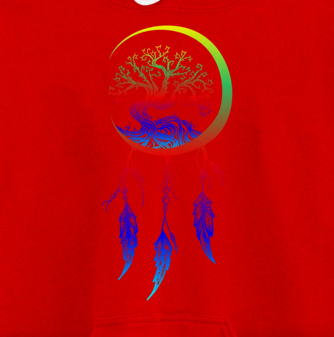 Moon Dreamcatcher Feathers Hippie Bohemian Themed Tee Pullover Hoodie