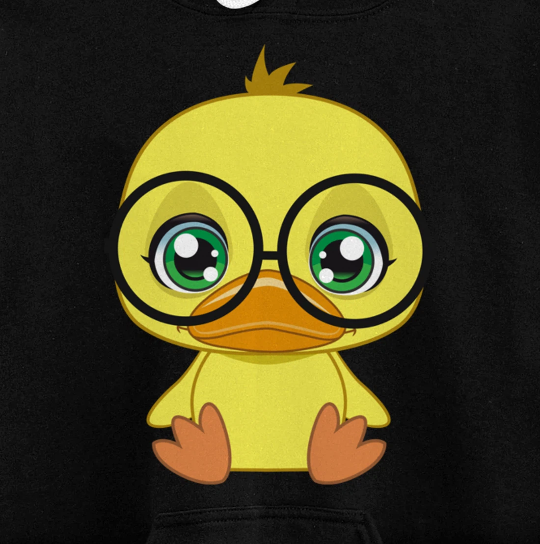 Duck with Glasses cutie Pet Nerd Nerdy Pullover Hoodie