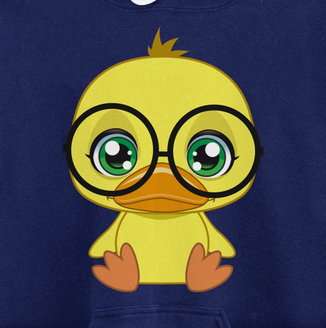Duck with Glasses cutie Pet Nerd Nerdy Pullover Hoodie