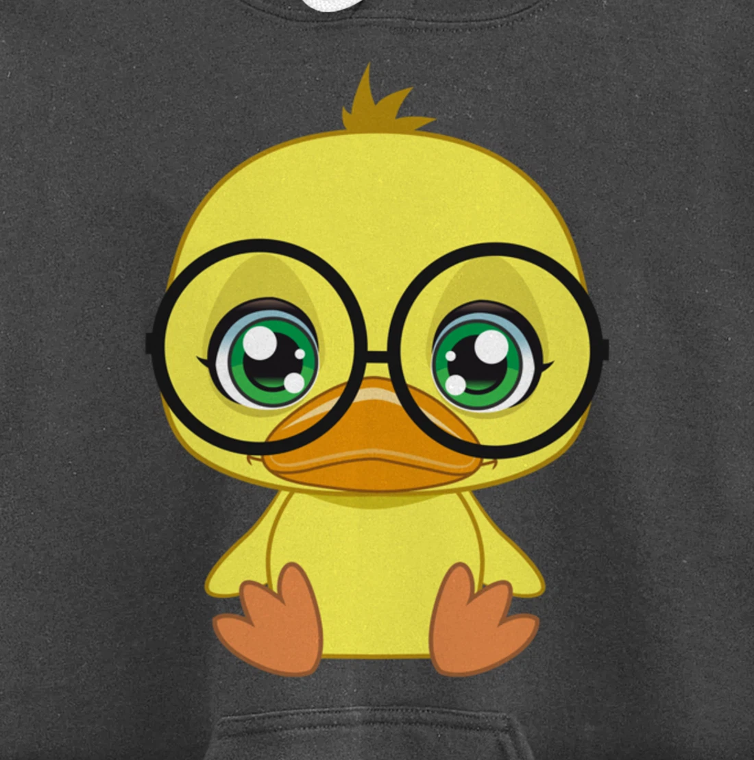 Duck with Glasses cutie Pet Nerd Nerdy Pullover Hoodie