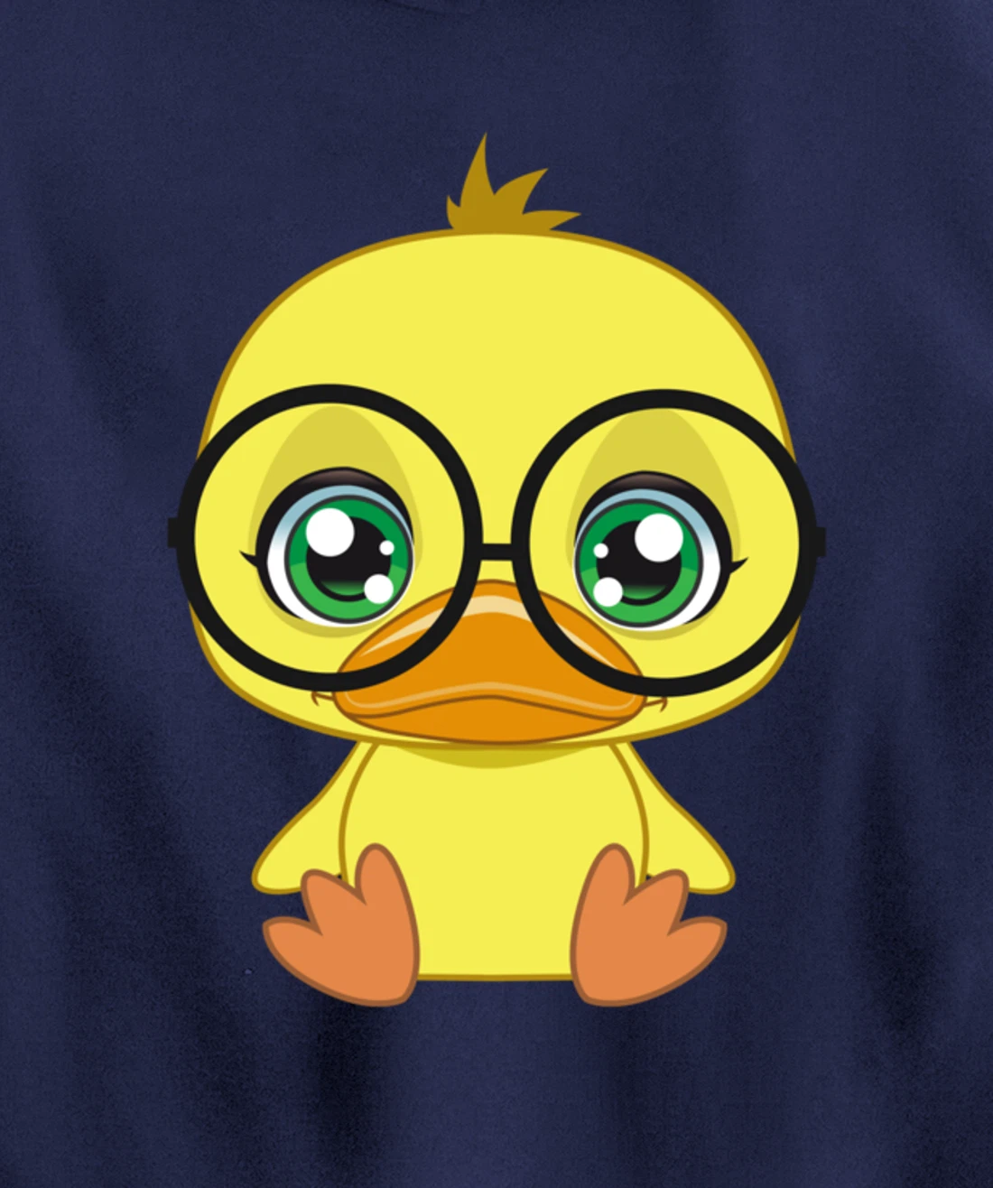 Duck with Glasses cutie Pet Nerd Nerdy Pullover Hoodie