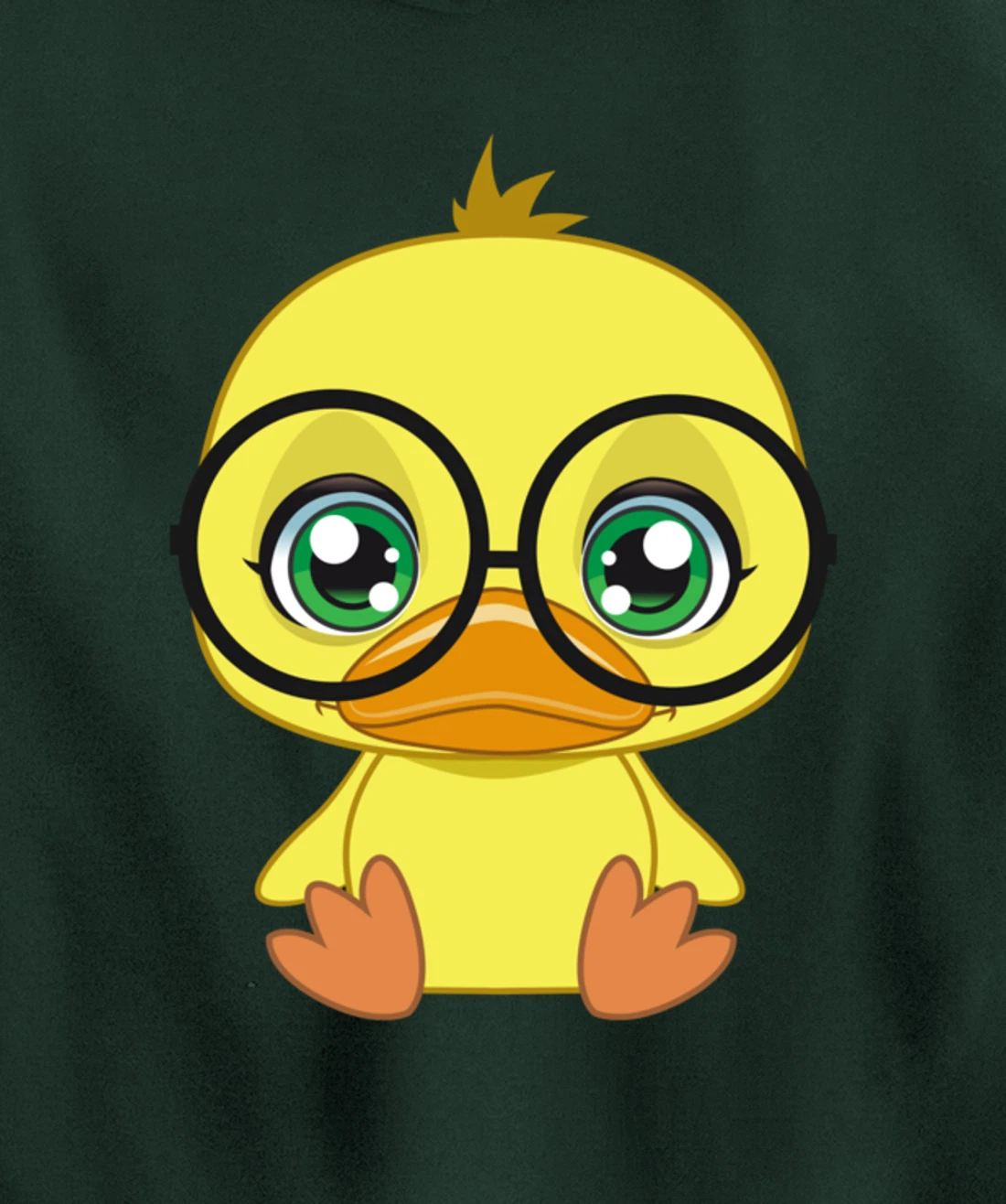 Duck with Glasses cutie Pet Nerd Nerdy Pullover Hoodie