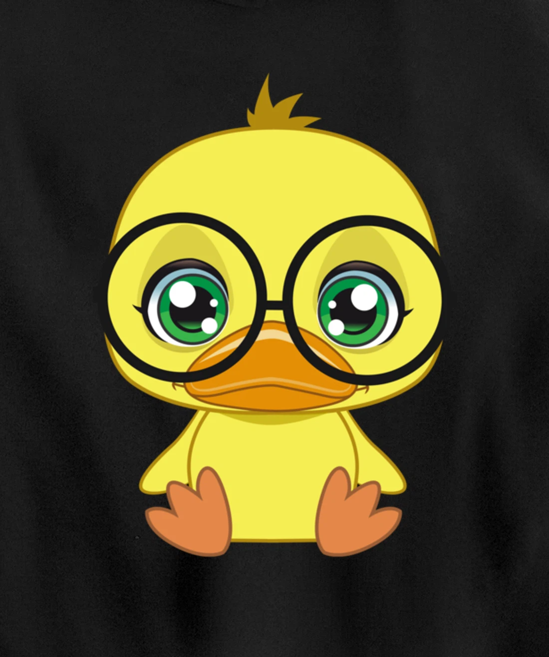 Duck with Glasses cutie Pet Nerd Nerdy Pullover Hoodie