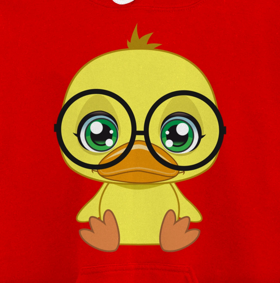 Duck with Glasses cutie Pet Nerd Nerdy Pullover Hoodie