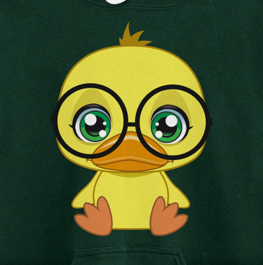 Duck with Glasses cutie Pet Nerd Nerdy Pullover Hoodie