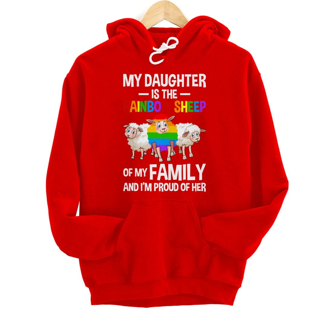 LGBT Rainbow Pride Sheep Family Gay Lesbian Transgender Pullover Hoodie