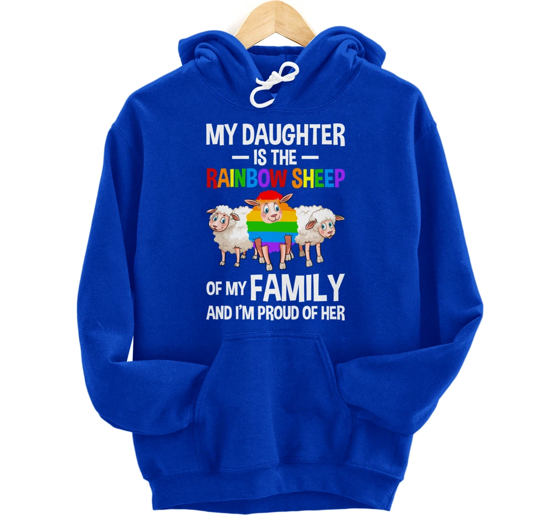 LGBT Rainbow Pride Sheep Family Gay Lesbian Transgender Pullover Hoodie