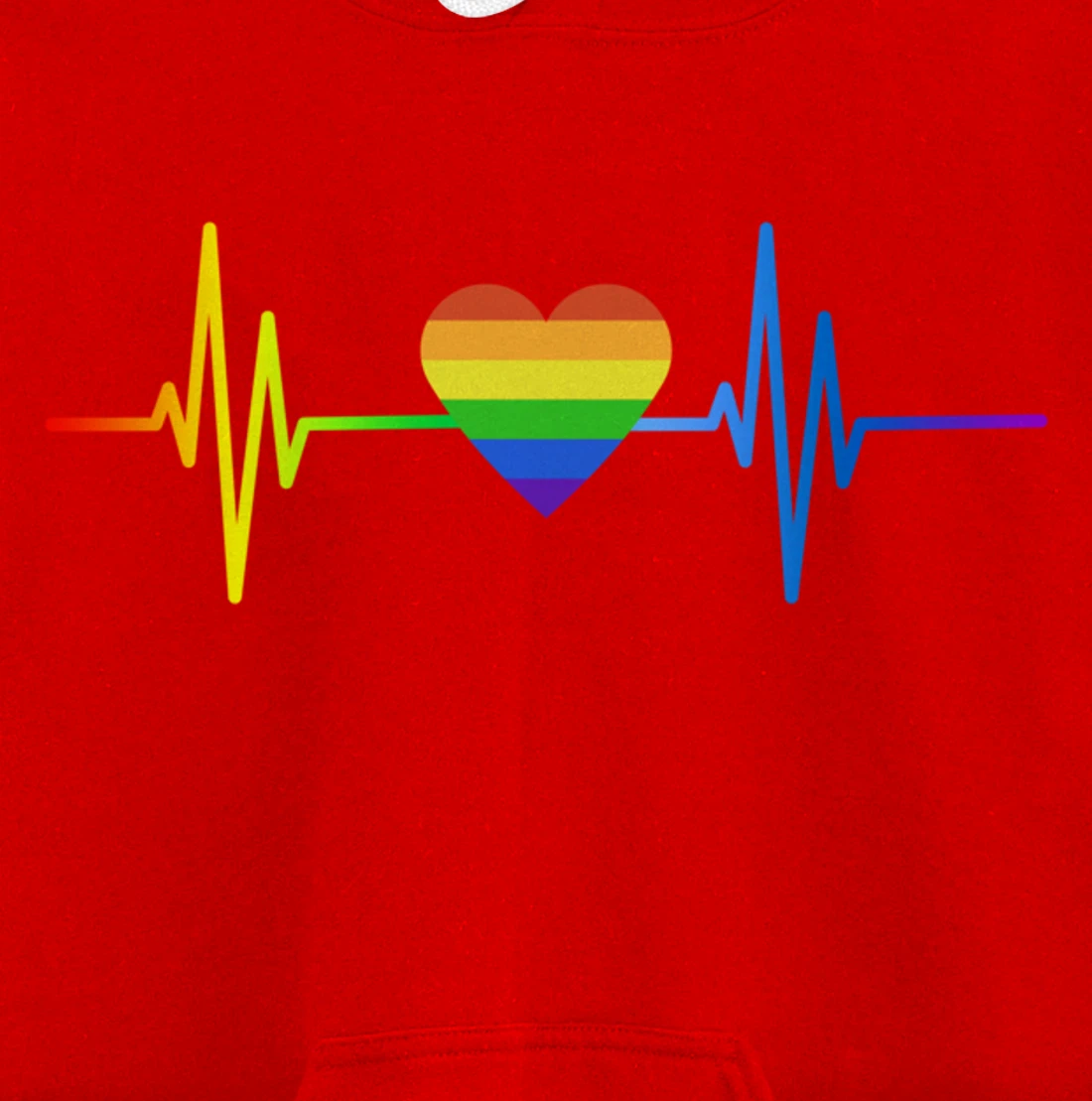 LGBT Pride Heartbeat Gay Lesbian Transgender Frequency Pullover Hoodie