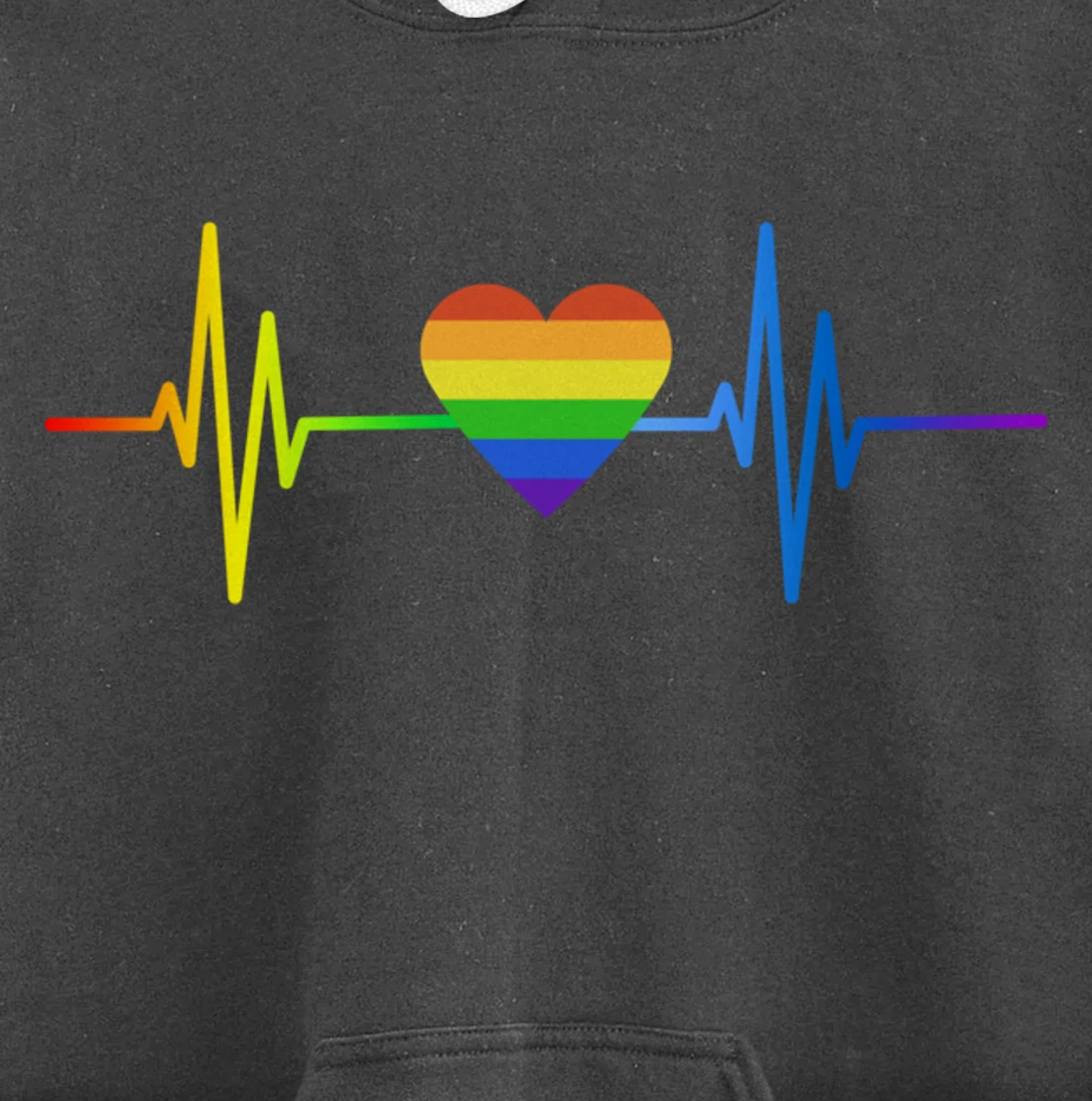 LGBT Pride Heartbeat Gay Lesbian Transgender Frequency Pullover Hoodie
