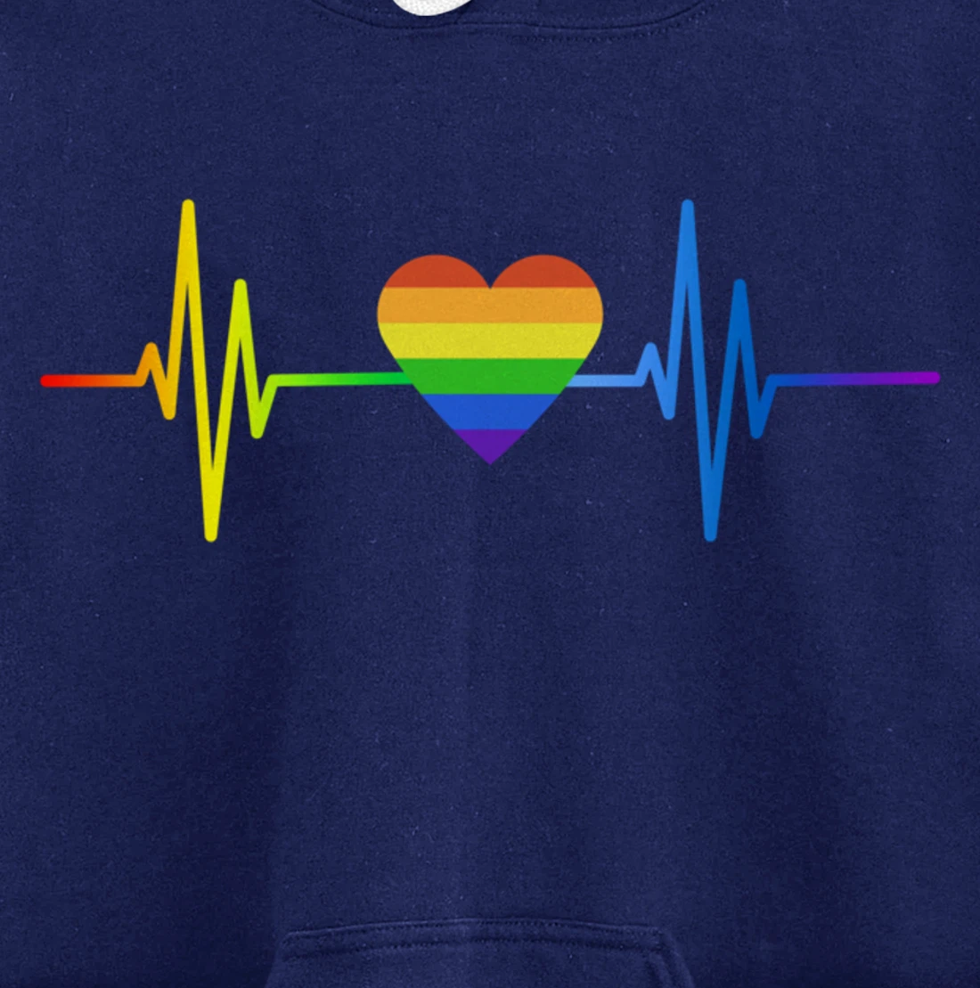LGBT Pride Heartbeat Gay Lesbian Transgender Frequency Pullover Hoodie