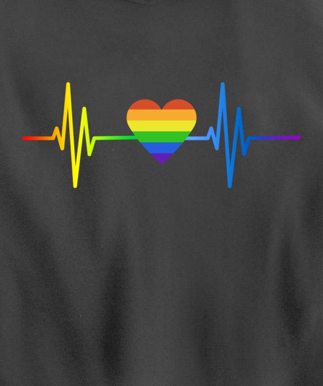 LGBT Pride Heartbeat Gay Lesbian Transgender Frequency Pullover Hoodie
