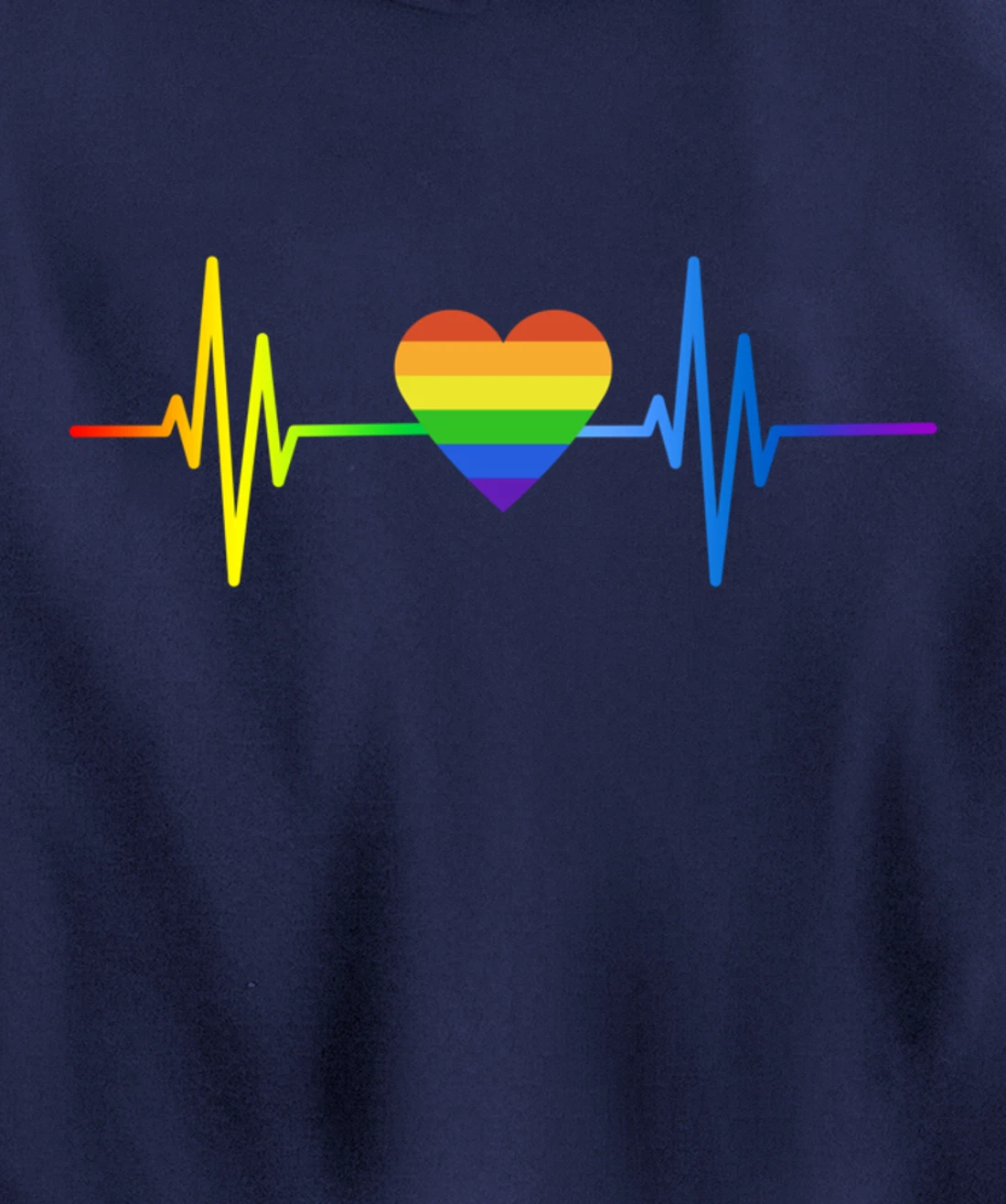 LGBT Pride Heartbeat Gay Lesbian Transgender Frequency Pullover Hoodie