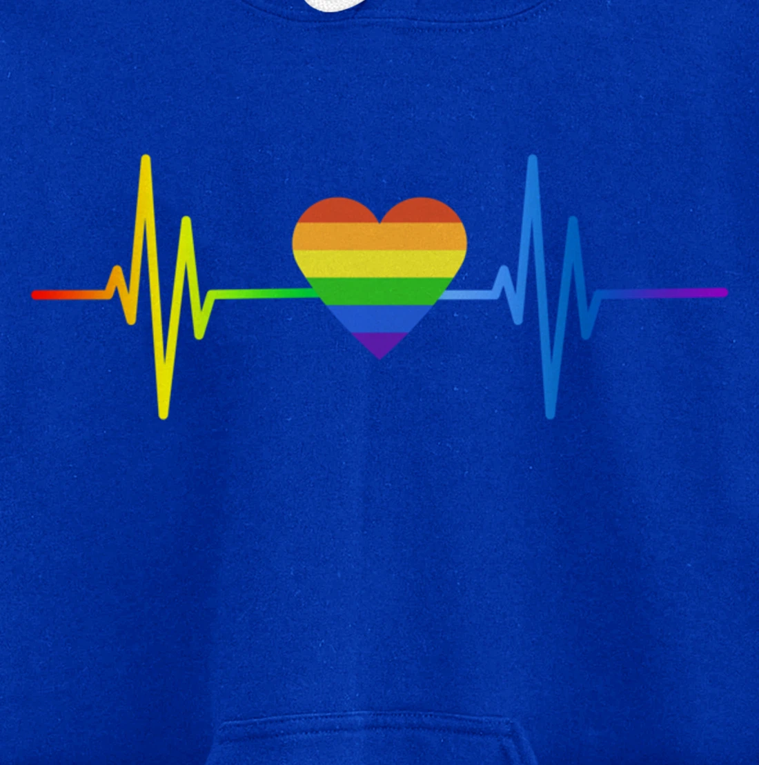 LGBT Pride Heartbeat Gay Lesbian Transgender Frequency Pullover Hoodie