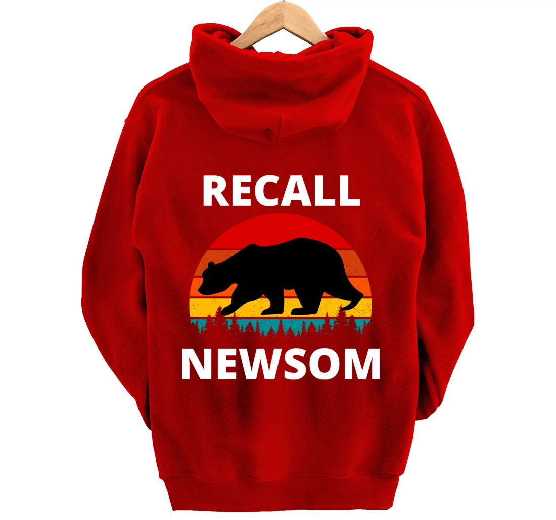 Recall Gavin Newsom California Election Cal Bear & Sunset. Pullover Hoodie