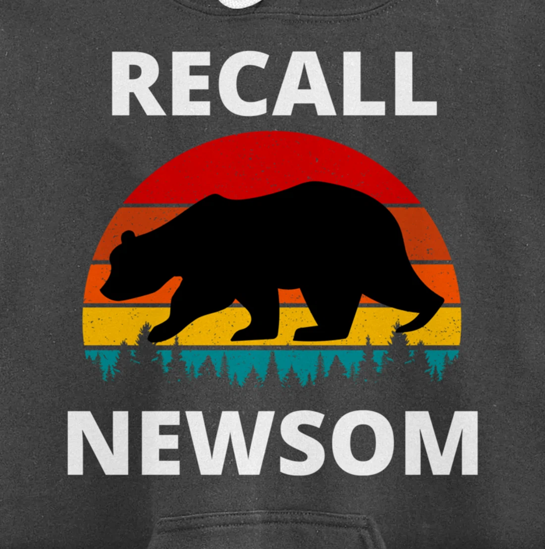 Recall Gavin Newsom California Election Cal Bear & Sunset. Pullover Hoodie