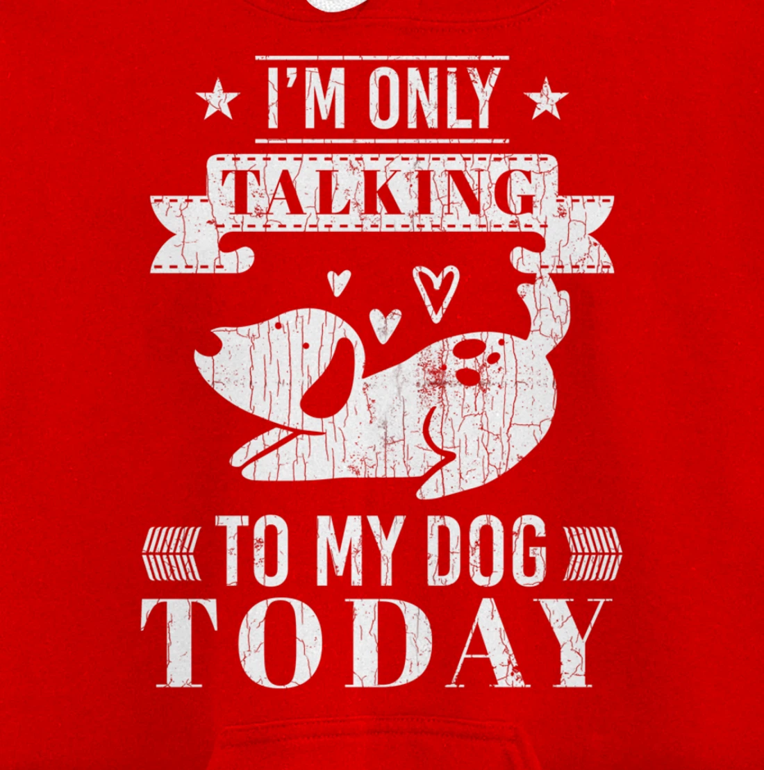 I'm Only Talking To Dog Today Funny Introverts Graphic Pullover Hoodie
