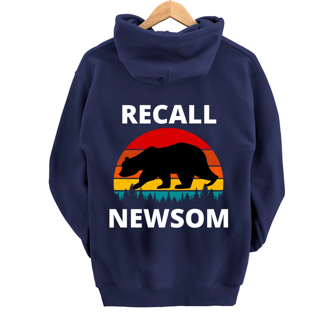 Recall Gavin Newsom California Election Cal Bear & Sunset. Pullover Hoodie